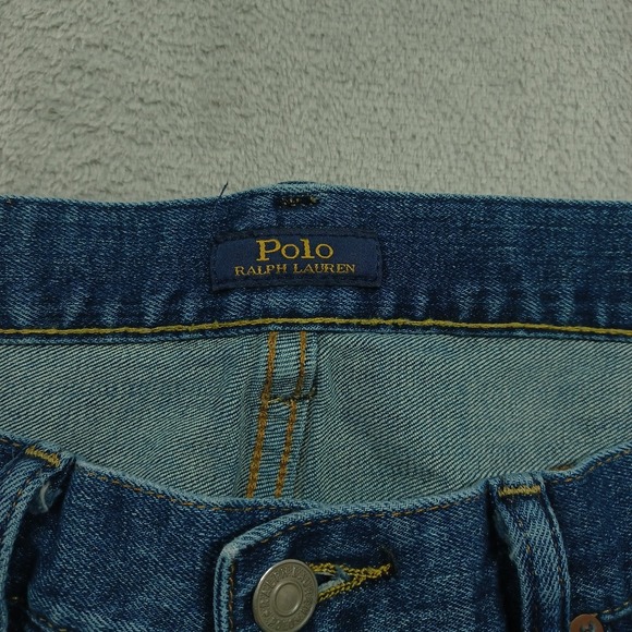 Polo Ralph Lauren Jeans Mens 33x32 Blue Denim Hampton Relaxed Straight Casual - Picture 4 of 10